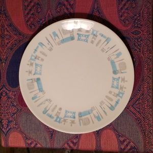 Blue Heaven Dinner Royal China 1960s Plate Vintage